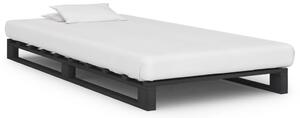 VidaXL Okvir za krevet od paleta od masivne borovine sivi 100 x 200 cm
