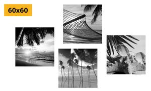 Set slika more - mrtva priroda u crno-bijelom dizajnu
