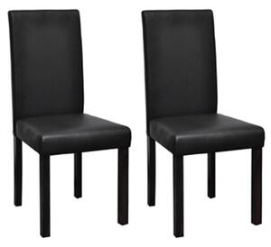 VidaXL Blagovaonske stolice od umjetne kože 2 kom crne