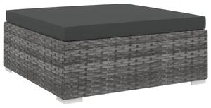 VidaXL Modularni tabure s jastukom 1 kom od poliratana sivi