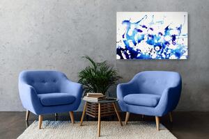 Slika plavi akvarel u apstraktnom dizajnu