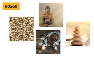 Set slika harmoničan Buddha