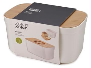 Bijela kutija za kruh s drvenim poklopcem Joseph Joseph Bin