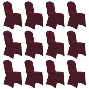 VidaXL Navlake za stolice rastezljive boja burgundca 12 kom