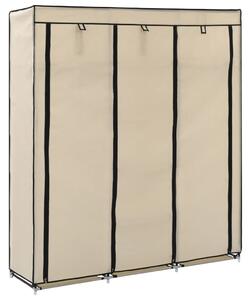 VidaXL 282455 Wardrobe with Compartments and Rods Cream 150x45x175 cm Fabric