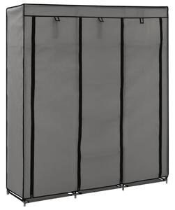 VidaXL 282456 Wardrobe with Compartments and Rods Grey 150x45x175 cm Fabric