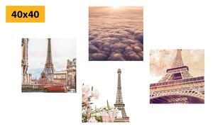 Set slika Eiffelov toranj u Parizu