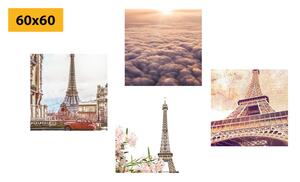 Set slika Eiffelov toranj u Parizu