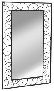 VidaXL Zidno ogledalo pravokutno 60 x 110 cm crno