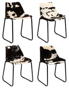 VidaXL Blagovaonske stolice od prave kozje kože 4 kom