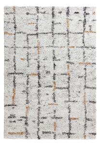 Krem tepih od viskoze Mint Rugs Grid, 160 x 230 cm