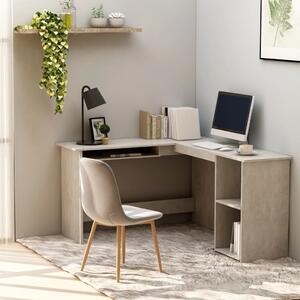 VidaXL Kutni radni stol siva boja betona 120 x 140 x 75 cm od iverice