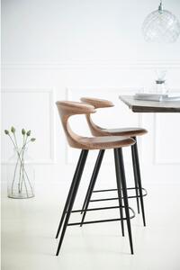 Cognac smeđa barska stolica od imitacije kože DAN-FORM Denmark Flair, visina 90 cm