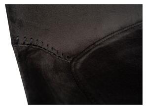 Crna barska stolica DAN - FORM Denmark Hype Velvet, visina 91 cm