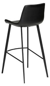 Crna barska stolica od eko kože DAN - FORM Denmark Hype, visina 102 cm