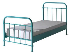 Mint zeleni metalni dječji krevet Vipack New York, 90 x 200 cm