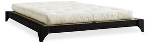 Crni bračni krevet od borovine s podnicom 180x200 cm Elan – Karup Design