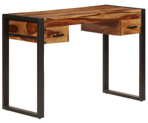 VidaXL Radni stol s 2 ladice od masivnog drva šišama 110 x 50 x 77 cm