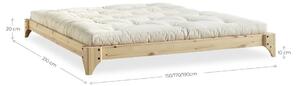 Krevet od borovog drveta u prirodnoj boji Karup Design Elan, 140 x 200 cm