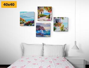Set slika morski pejsaž u imitaciji umjetničke slike