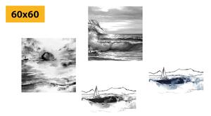Set slika more u imitaciji ulja na platnu