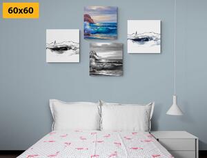 Set slika imitacija naslikanog mora