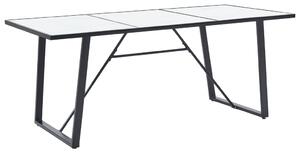 VidaXL Blagovaonski stol bijeli 180 x 90 x 75 cm od kaljenog stakla