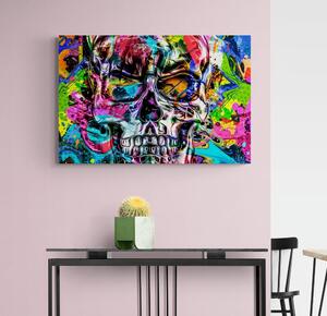 Slika umjetnička lubanja u boji