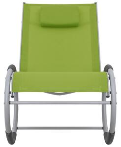 VidaXL Vrtna stolica za ljuljanje od tekstilena zelena