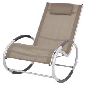 VidaXL Vrtna stolica za ljuljanje od tekstilena smeđe-siva