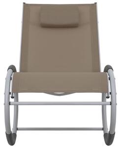 VidaXL Vrtna stolica za ljuljanje od tekstilena smeđe-siva