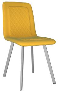 VidaXL Blagovaonske stolice 6 kom žute baršunaste