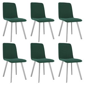 VidaXL Blagovaonske stolice 6 kom zelene baršunaste