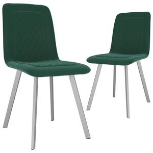 VidaXL Blagovaonske stolice 2 kom zelene baršunaste