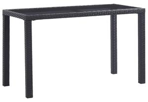VidaXL Vrtni stol crni 123 x 60 x 74 cm od poliratana