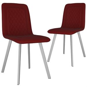 VidaXL Blagovaonske stolice 2 kom crvene baršunaste