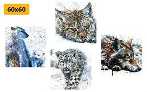 Set slika životinje u zanimljivom akvarelnom dizajnu