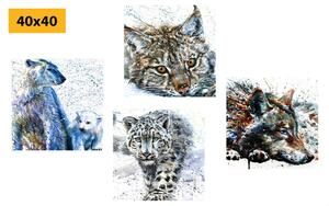 Set slika životinje u zanimljivom akvarelnom dizajnu