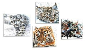 Set slika životinje u prekrasnom akvarelnom dizajnu