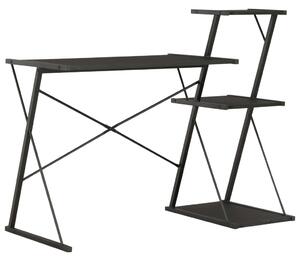 VidaXL Radni stol s policom crni 116 x 50 x 93 cm
