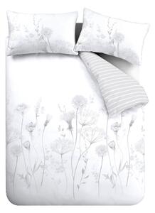 Bijela/siva posteljina za bračni krevet/za produženi krevet 230x220 cm Meadowsweet Floral – Catherine Lansfield