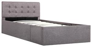 VidaXL Hidraulični okvir za krevet od tkanine smeđe-sivi 90 x 200 cm