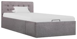 VidaXL Hidraulični okvir za krevet od tkanine smeđe-sivi 90 x 200 cm