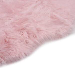 VidaXL Tepih od umjetne ovčje kože 60 x 90 cm ružičasti
