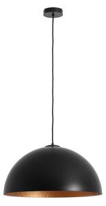Crna viseća svjetiljka s detaljem u bakrenoj boji Custom Form Lord, ø 50 cm