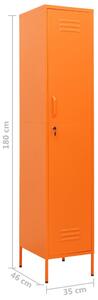 Ormarić s ključem narančasti 35 x 46 x 180 cm čelični
