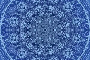 Slika ukrasna Mandala s čipkom u plavoj boji
