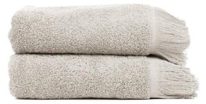Set s 2 sivo-smeđa ručnika od 100% pamuka Bonami Selection, 50 x 90 cm