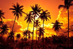 Slika kokosove palme na plaži