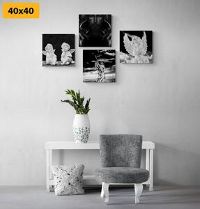 Set slika nebeska radost u crno-bijelom dizajnu